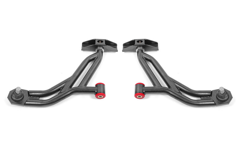 BMR Suspension 05-14 Ford Mustang Lower A-Arms - Black Hammertone - Non-Adjustable - AA750H