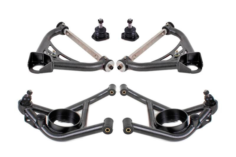 BMR 70-81 GM F-Body / 75-79 GM X-Body Non-Adjustable A-Arm Kit - Black Hammertone - AAK321H