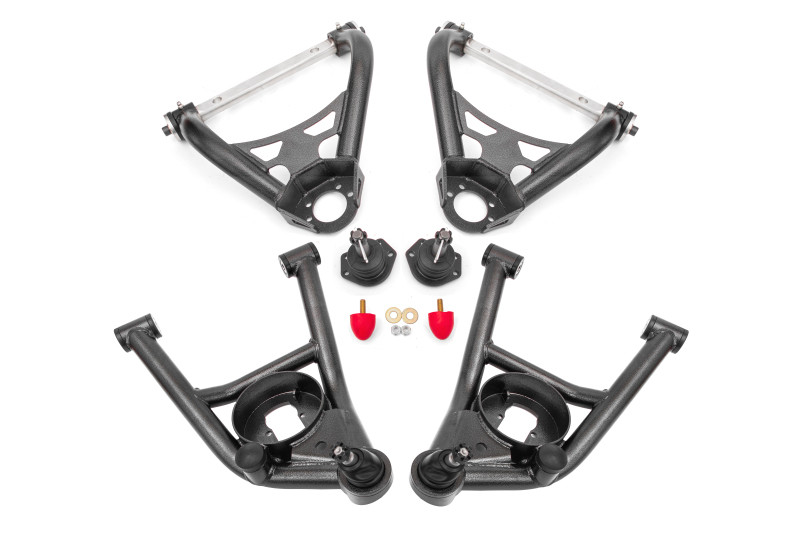 BMR 64-72 A-Body Non-Adj A-Arm Kit - Black Hammertone - AAK402H