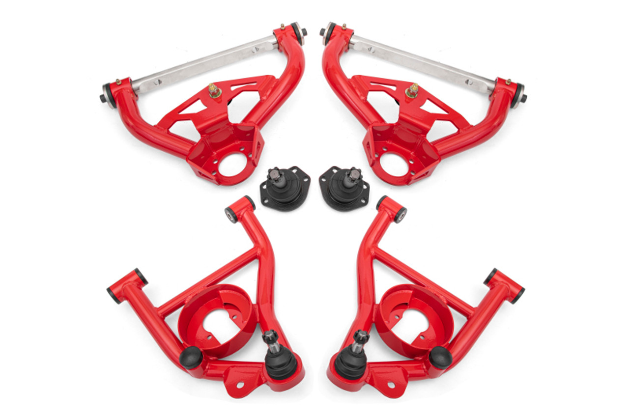 BMR 78-87 GM G-Body Non-Adjustable A-arm Kit - Red - AAK462R