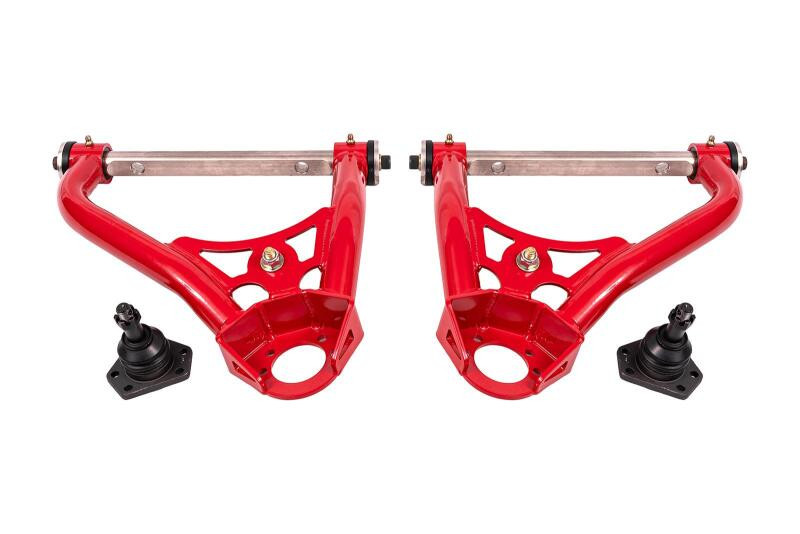 BMR 68-74 Chevrolet Nova Non-Adj. Upper A-Arms w/ STD. Ball Joint (Delrin) - Red - AAU311R