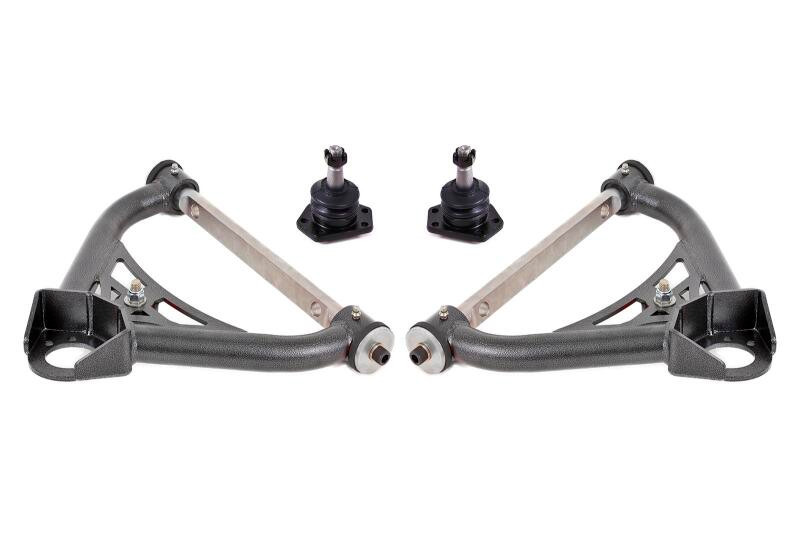 BMR 70-81 Chevrolet Camaro A-Arms Upper Non-Adjustable Delrin Std Ball Joint - Black Hammertone - AAU321H