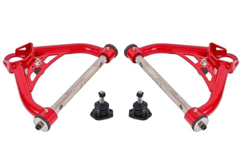 BMR 70-81 Chevrolet Camaro A-Arms Upper Non-Adjustable Delrin Std Ball Joint - Red - AAU321R