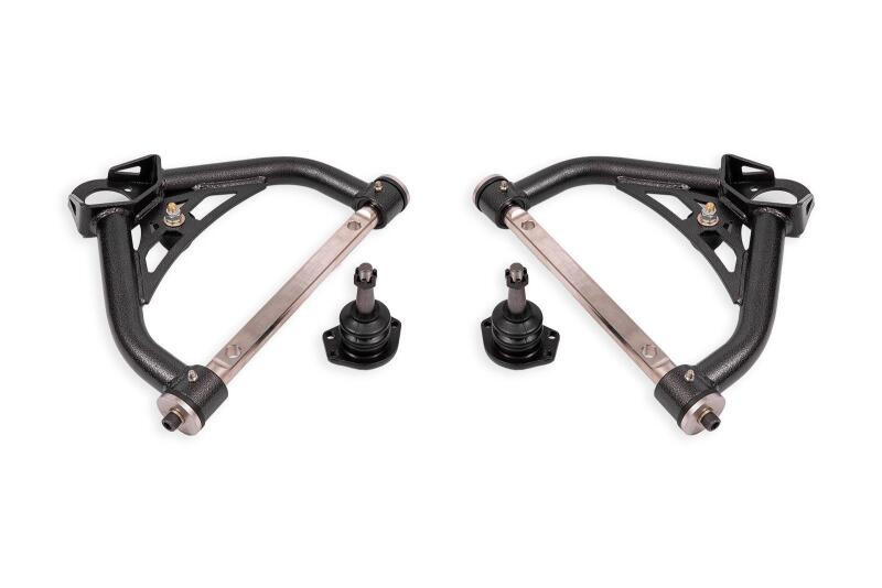 BMR 70-81 Chevrolet Camaro Non-Adj. Upper A-Arms w/ 0.5in Tall Ball Joint (Delrin) -Black Hammertone - AAU322H