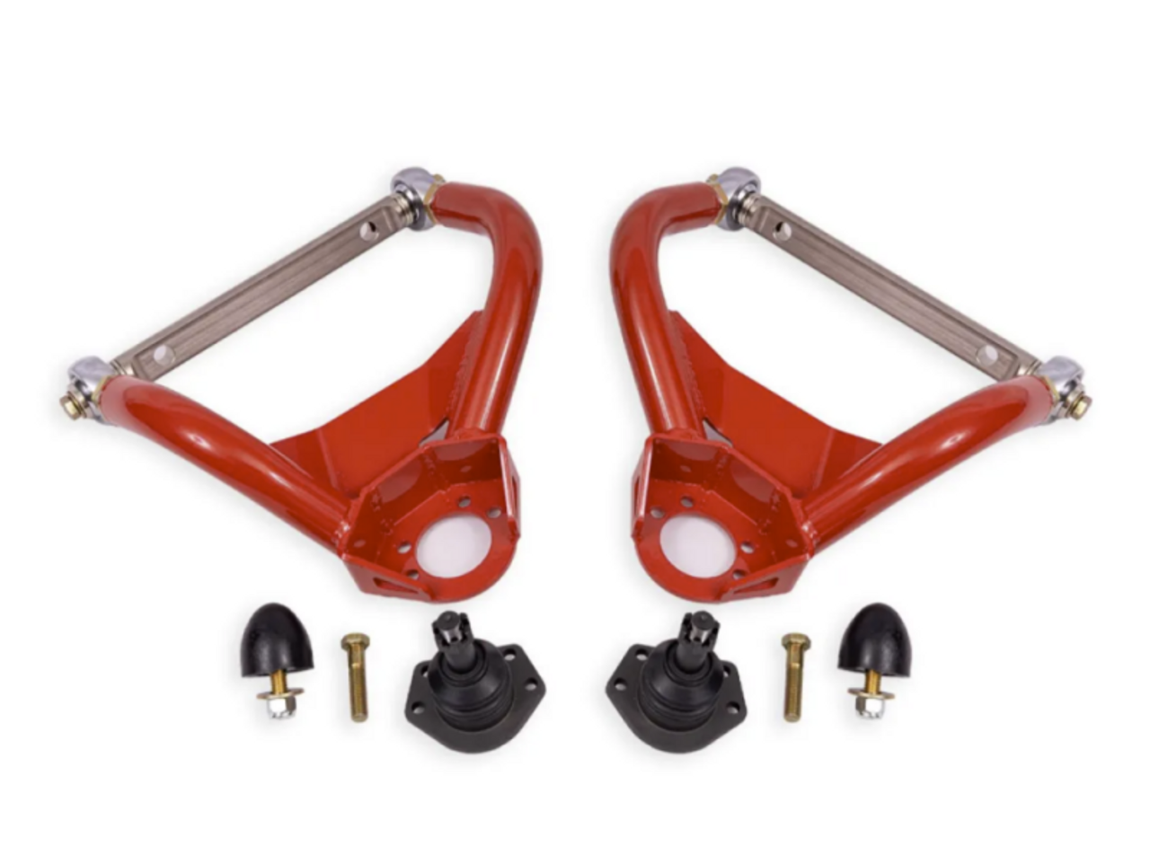BMR 64-72 GM A-Body Adjustable Upper A-Arms Standard Ball Joint - Red - AAU403R