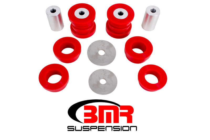 BMR 15-24 S550 Mustang Rear Cradle Bushing Kit (Polyurethane) - Red - BK047