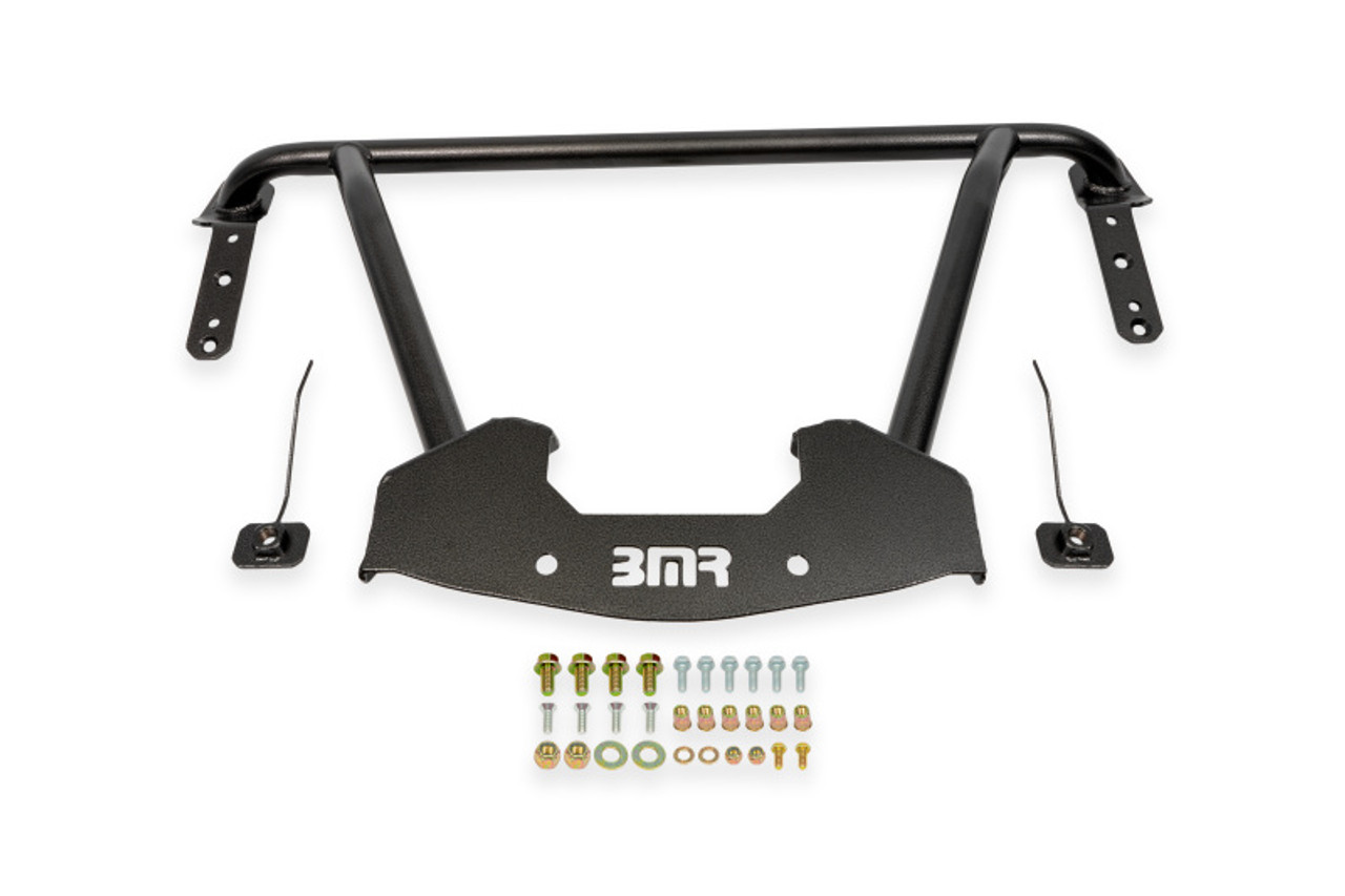 BMR 64-67 GM A-Body Bolt-On Front Reinforcement Chassis Brace - Black Hammertone - CB400H
