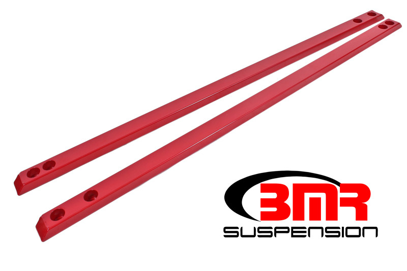 BMR 15-24 S550 Mustang Super Low Profile Chassis Jacking Rails - Red - CJR002R