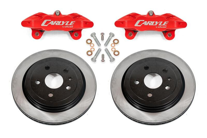 BMR Carlyle Racing Brake Kit for 15" Conversion Kit - Solid Rotors / Red Calipers - 05-13 C6 Corvette