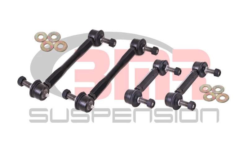 BMR 15-24 S550 Mustang Front and Rear Sway Bar End Link Kit - Black - ELK012