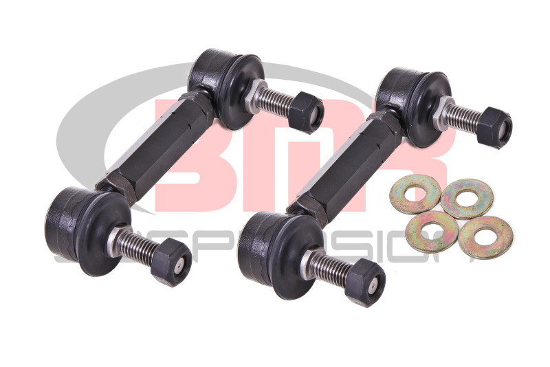 BMR 15-24 S550 Mustang Rear Sway Bar End Link Kit - Black - ELK014