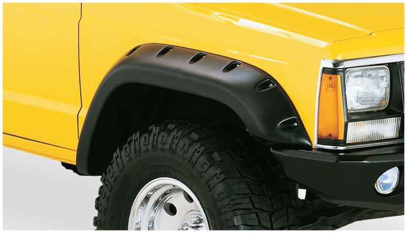 Bushwacker 84-01 Jeep Cherokee Cutout Style Flares 4pc Fits 2-Door Sport Utility Only - Black - 10912-07