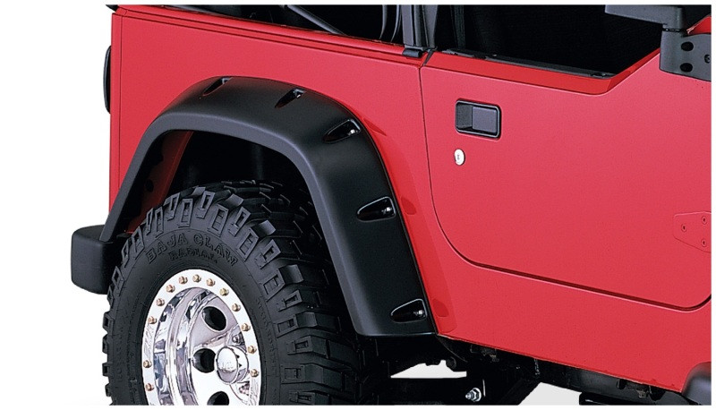 Bushwacker 97-06 Jeep TJ Pocket Style Flares 4pc - Black - 10917-07