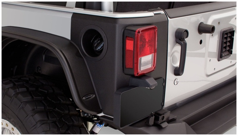 Bushwacker 07-18 Jeep Wrangler Trail Armor Rear Corners - Black - 14009