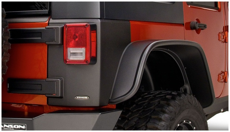 Bushwacker 07-18 Jeep Wrangler Trail Armor Rear Corners - Black - 14010