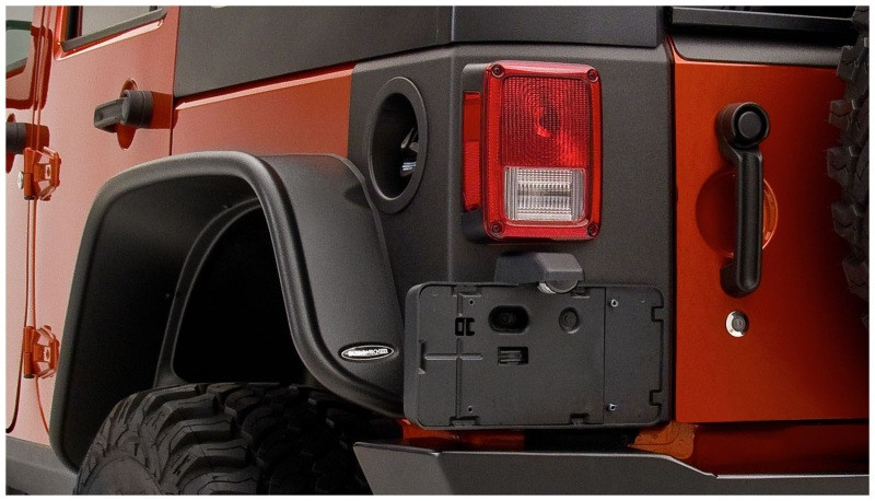 Bushwacker 07-18 Jeep Wrangler Trail Armor Rear Corners - Black - 14010