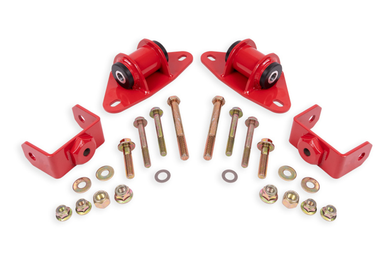 BMR Motor Mounts w. Delrin Bushings - Red - 14-19 C7 Corvette
