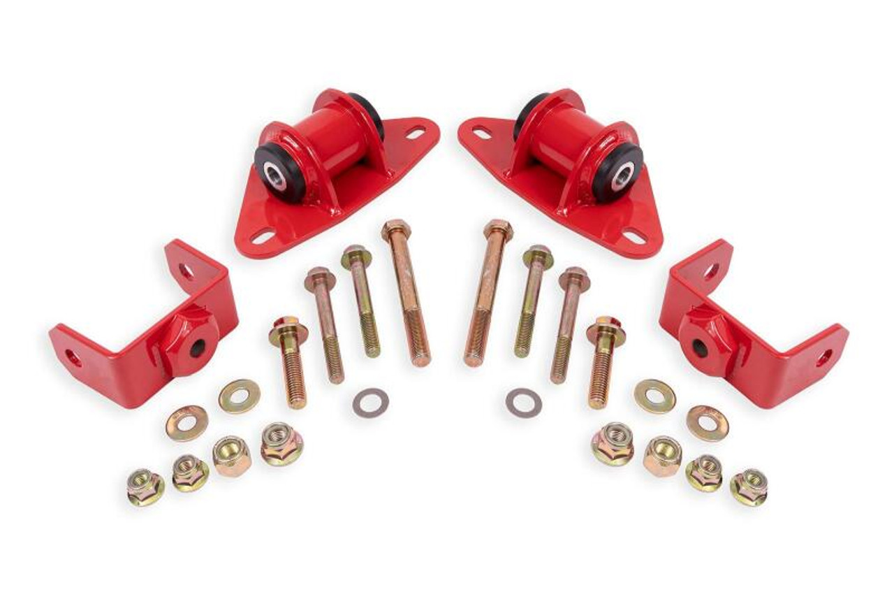 BMR Motor Mounts w. Delrin Bushings - Red - 14-19 C7 Corvette