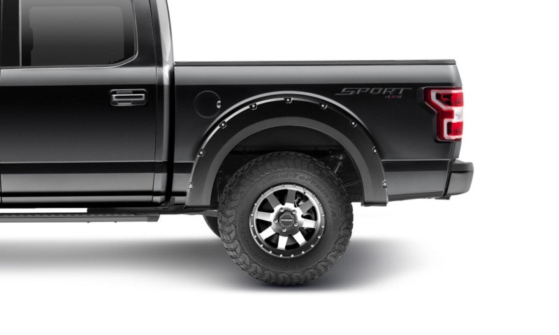 Bushwacker 18-20 Ford F-150 (Excl Models w/Tech Pkg) Pocket Style Flares 4pc - Agate Black Met - 20945-32