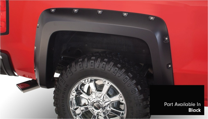 Bushwacker 16-18 Chevy Silverado 1500 Fleetside Pocket Style Flares 4pc 78.8/97.8in Bed - Black - 40957-34