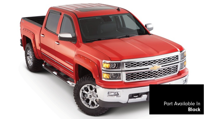 Bushwacker 16-18 Chevy Silverado 1500 Fleetside Pocket Style Flares 4pc 69.3in Bed - Black - 40959-34