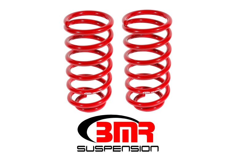 BMR 79-04 Ford Mustang (Ex. 99-04 Mustang Cobras w/ IRS) 1in Drop Rear Lowering Springs - Red - SP029R