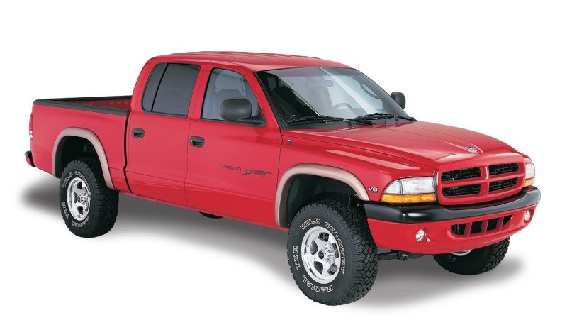 Bushwacker 97-04 Dodge Dakota Fleetside Extend-A-Fender Style Flares 4pc - Black - 51905-02