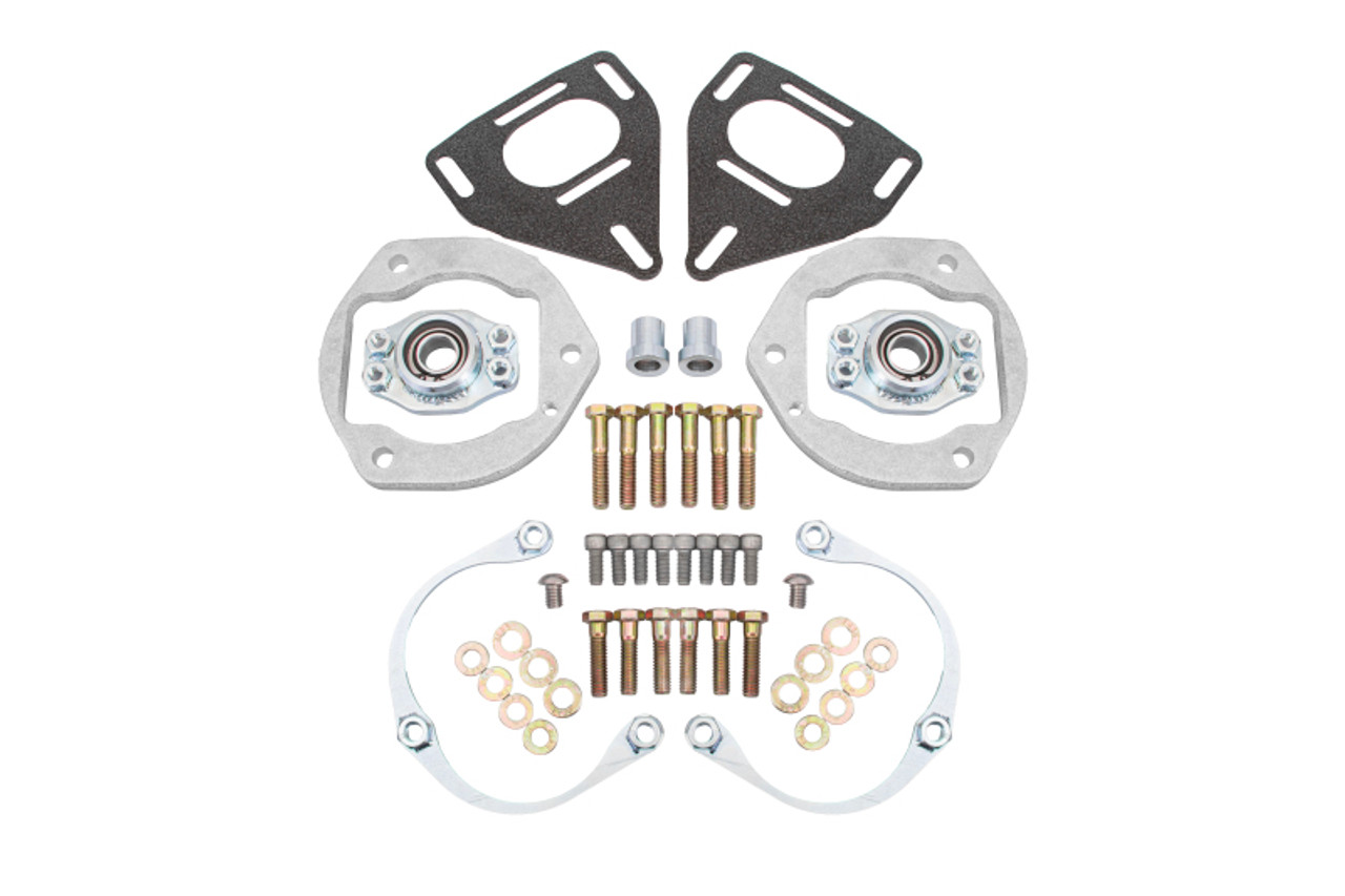 BMR Caster Camber Plates for Factory Spring - Black - 16-24 Camaro