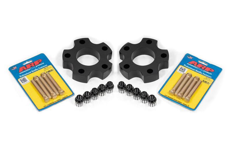 BMR 14-17 Chevrolet SS Wheel Spacer Kit Front 1.25in Wide 1/2-20 Stud Shank Lugs - Black Anodized - WSK350