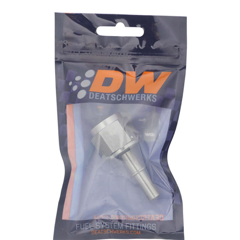 DeatschWerks 10AN Female Flare Swivel to 3/8in Male EFI Quick Disconnect - Anodized DW Titanium - 6-02-0135