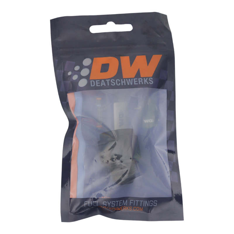 DeatschWerks 10AN Female Flare to 8AN Male Flare Reducer - Anodized Matte Black - 6-02-0218-B