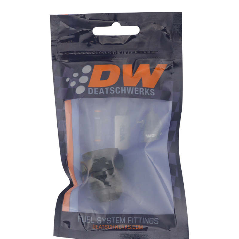 DeatschWerks 6AN Female Flare to 10AN Male Flare Expander - Anodized Matte Black - 6-02-0221-B