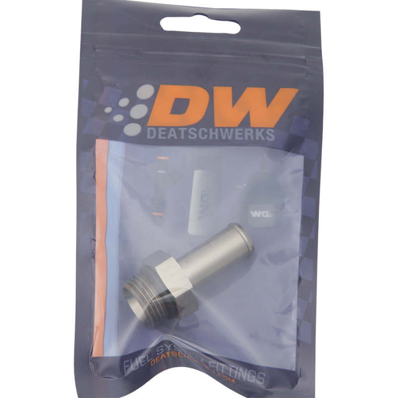 DeatschWerks 8AN ORB Male To 1/2in Barb Fitting (Single Barb - Incl O-Ring) - 6-02-0508