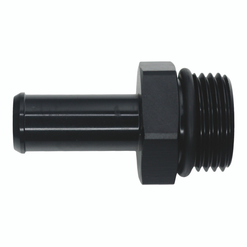 DeatschWerks 10AN ORB Male to 1/2in Male Barb Fitting - Anodized Matte Black - 6-02-0515-B
