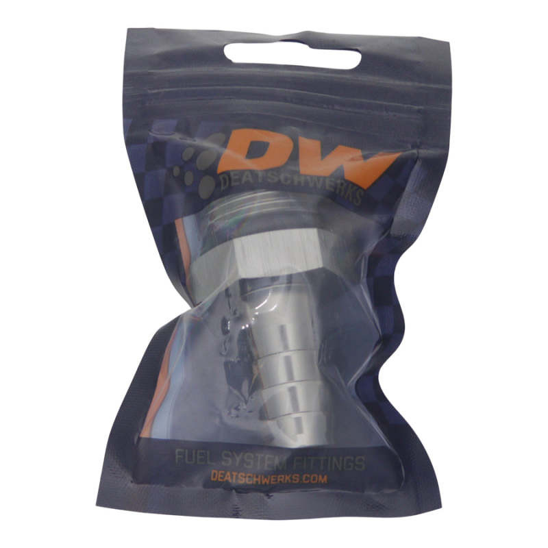 DeatschWerks 10AN ORB Male to 1/2in Male Triple Barb Fitting (Incl O-Ring) - Anodized DW Titanium - 6-02-0518