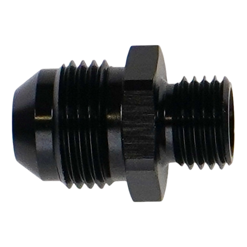 DeatschWerks 8AN Male Flare to M14x1.5 Male Inverted Flare Adapter - 6-02-0643-B Photo - Primary