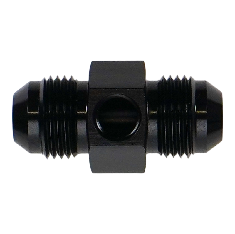 DeatschWerks 8AN Male Flare Gauge Adapter with 1/8in Gauge Port - 6-02-0771-B Photo - Primary