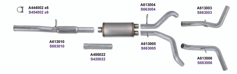 Diamond Eye KIT 3in CB DUAL GAS AL CHEVY/GM 4.3L 5.3L 1500 - K3126A