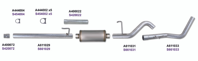 Diamond Eye KIT 3in CB SGL GAS AL FORD 5.4L F150 04-08 - K3320A