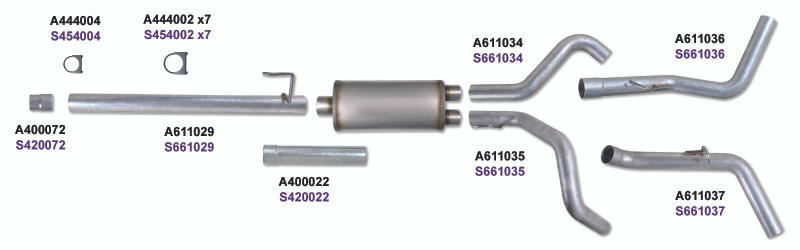 Diamond Eye KIT 3in CB DUAL GAS AL FORD 5.4L F150 04-08 - K3322A