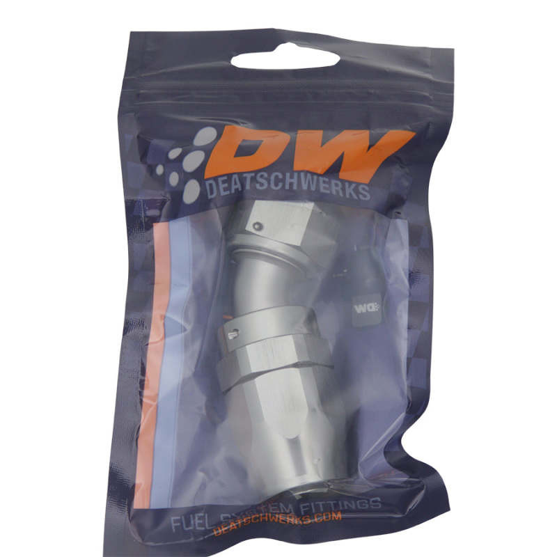 DeatschWerks 10AN Female Swivel 30-Degree Hose End CPE - Anodized Titanium - 6-02-0824