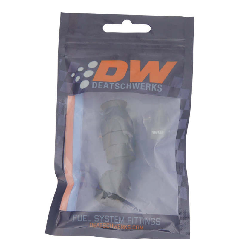 DeatschWerks 6 AN Female Flare Swivel 30-Degree Hose End PTFE - Anodized Matte Black - 6-02-0870-B