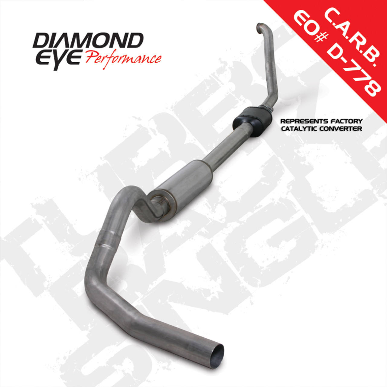 Diamond Eye KIT 4in TB SGL SS: 94-97 FORD 7.3L F250/F350 PWRSTROKE NFS W/ CARB EQUIV STDS - K4306S