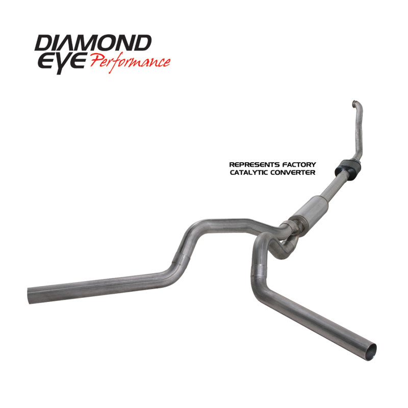 Diamond Eye KIT 4in TB MFLR RPLCMENT PIPE DUAL SS 94-97 5 7 3L F250/F350 PWRSTROKE NFS W CARB STDS - K4308S-RP