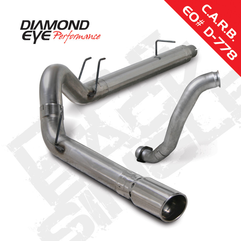 Diamond Eye KIT 5in DPF-BACK w/ DP SGL SS 08-10 Ford 6.4L Powerstroke F250/F350 - K5371S