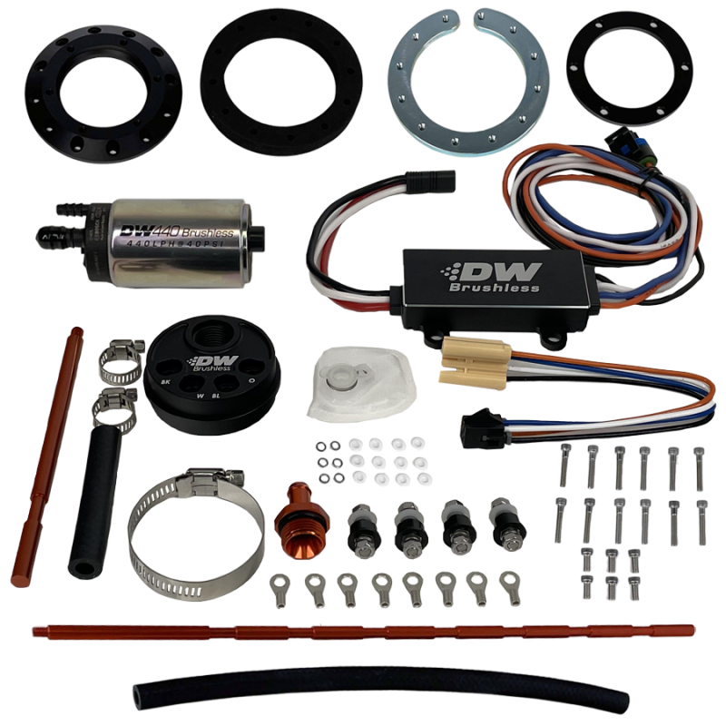 DeatschWerks Universal In-Tank Pump Mount w/ DW440 Brushless 415lph Fuel Pump & Controller - 9-441-C102-5008