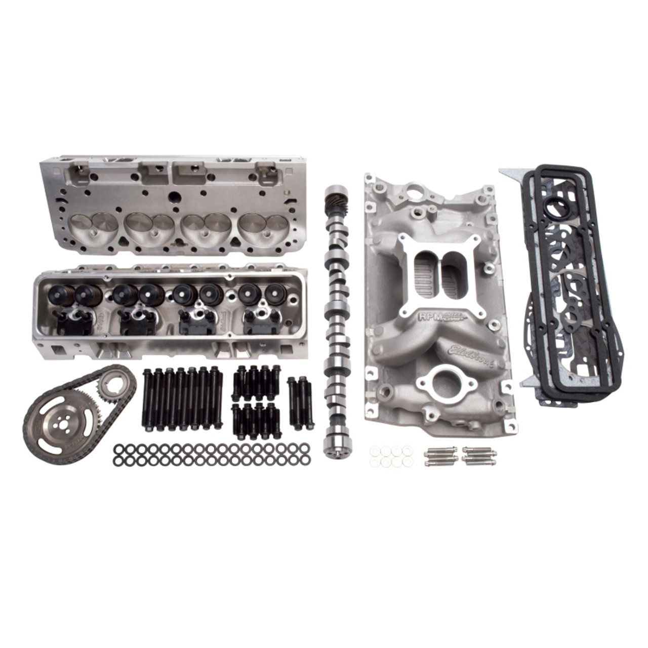 Edelbrock 435Hp Total Power Package Top-End Kit for Use On 1987 And Later SB-Chevy w/ Oe Lifters - 2097