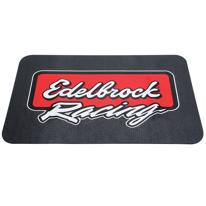 Edelbrock Racing Fender Cover - PVC Foam Mat - 2 Color Printed Edelbrock Racing Logo - 2324