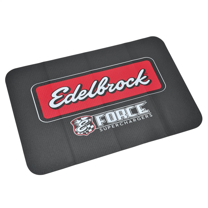 Edelbrock Racing Fender Cover - PVC Foam Mat - 2 Color Printed Edelbrock Racing Logo - 2324
