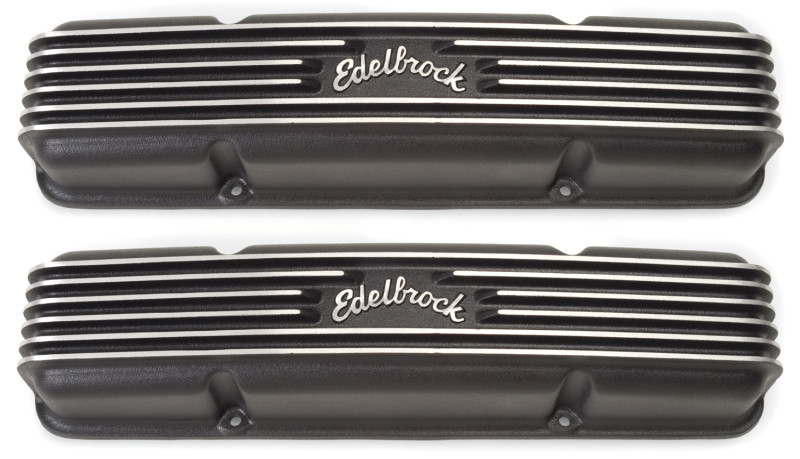 Edelbrock Valve Cover Classic Series Chevrolet 1959-1986 262-400 CI V8 Black - 41453
